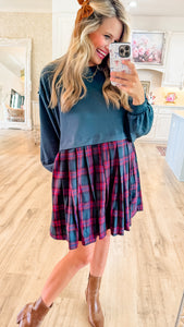 Forrest Plaid Contrast Mini Dress