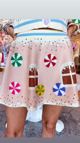 Queen of Sparkle Gingerbread House Skirt