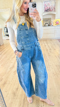 Stretchy Barrel Wide Leg Overalls