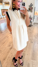 Black and Cream A-line Dress