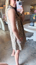 #3 Oatmeal Leopard Sleeveless Mini Dress