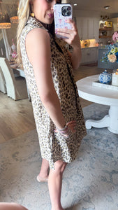 #3 Oatmeal Leopard Sleeveless Mini Dress