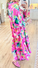 Calypso Pink Printed Blink Tiered Maxi Dress