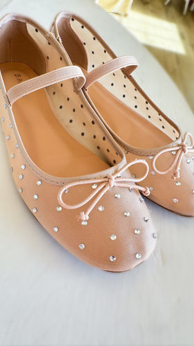 Nude Mesh Ballet Flats