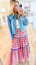 Moroccan Pink Tiered Maxi Skirt