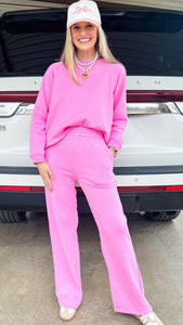 Candy Pink Sweatpants Set