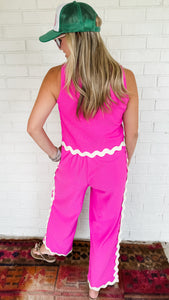 Hot Pink Ric Rac Pant Set