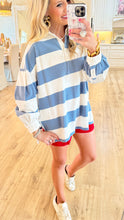 Blue Striped Tunic Top