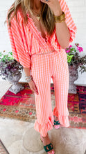 Pink and Orange Gingham Pant Set