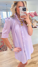 Lavender Seersucker Mini Dress