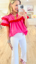 Hot Pink Scallop Blouse