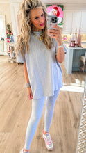 Heather Grey Round Neck Legging Set