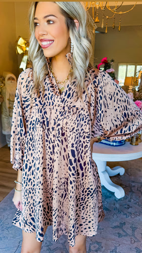 Luxe Tiger Collard Dress