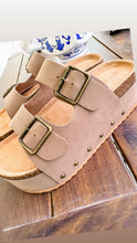 Taupe Platform Buckle Sandal