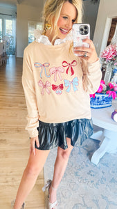 Cream Bow Sweatshirt