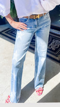 Risen High Rise Star Printed Wide Leg Jeans