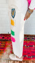 Heart Painting Wide leg Pants