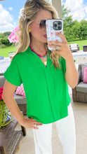 Kelly Green Solid Dolman Sleeve Top