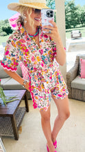 Pink Floral Ric Rac Romper