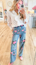 Denim Flower Pants