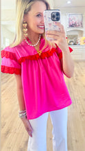 Hot Pink Scallop Blouse