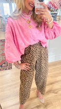 Leopard Denim Barrel Pants