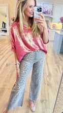 Fuchsia Metallic Dolman Sleeve Top