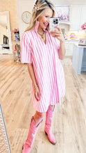 Pink Olivia Striped Dress