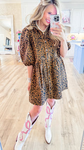 Leopard Denim Dress