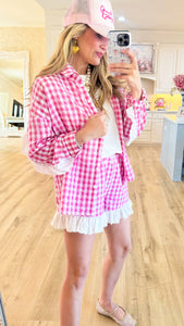 Pink Gingham Set