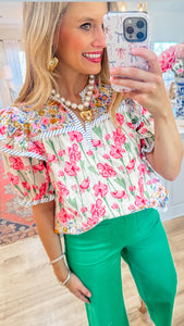 Pink Multi Floral Blouse