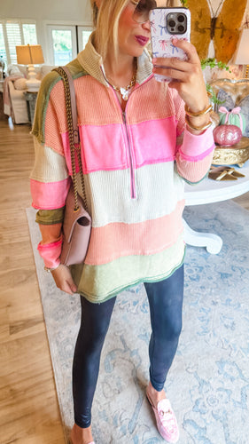 Pink Combo Pullover