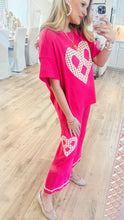 Hot Pink Peace Patch Pant Set