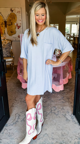 Powder Blue T-Shirt Dress