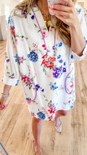 White Multi Floral Print Dress