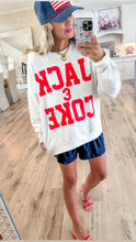 Red Jack & Coke Oversized Crewneck Sweatshirt