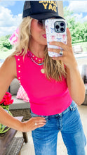 Fuchsia Pearl Tank Top