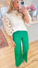 Green High Waisted Cropped Pants