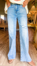 Risen Light Wash High Rise Distressed Jeans