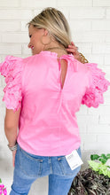 Pink Ric Rac Trim Sleeve Top