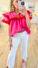 Hot Pink Scallop Blouse