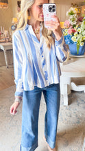 #11 Blue Stripe Long Sleeve Top