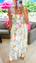 White Multi Floral Maxi Dress