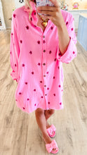 Pink Flower Detailed Dress