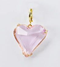 Pink Heart Stone Charm