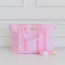 Ruffled Nylon Tote Bag