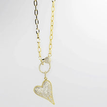 Gold Clip Heart Necklace